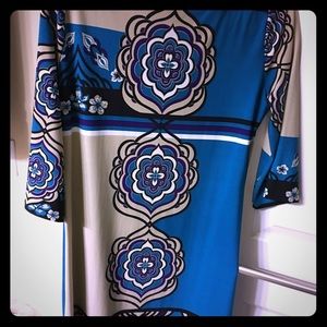 Dress with 3/4 bell sleeve, hits knee